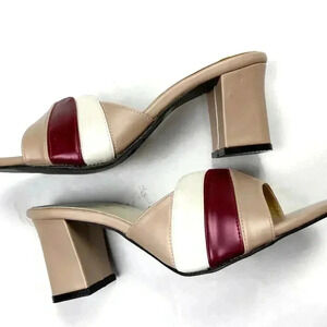 PENNE Pink Slide-On Heeled Sandals